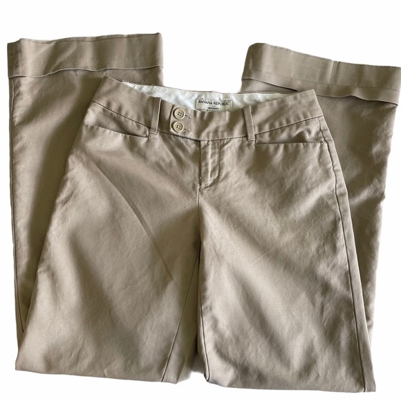 Banana Republic Jackson Fit Wide Leg Khaki Pants - Picture 3 of 10